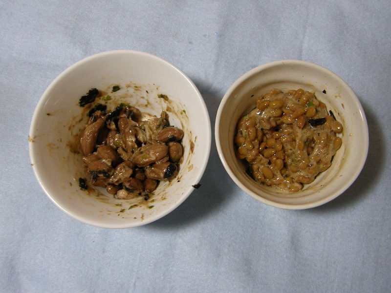 かき混ぜました